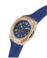 ფოტო #5 პროდუქტის Women's Multi-Function Blue Silicone Watch, 40mm