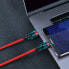 Фото #11 товара Wytrzymały elastyczny kabel przewód USB-C PD PD 2.0 60W 20V 3A QC3.0 1M czarny-czerwony