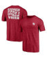 Фото #1 товара Men's Heathered Crimson Oklahoma Sooners Wavy Tri-Blend T-shirt