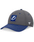 Фото #1 товара Men's Gray/Blue Tampa Bay Lightning 2024 Stanley Cup Playoffs Locker Room Adjustable Hat