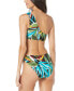Women's One-Shoulder Ring-Trim One-Piece Swimsuit