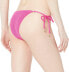 Seafolly Standard Tie Side Brazilian Bikini Bottom, Sea Dive Fuchsia Rose, 6