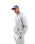 DTT overhead hoodie & jogger tracksuit set in light grey marl grau, M - 97 CM - фото #2