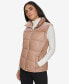 Фото #3 товара Women's Velvet Trim Puffer Vest