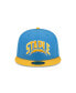 Фото #3 товара Men's X Staple Powder Blue, Gold Los Angeles Chargers Pigeon 59Fifty Fitted Hat
