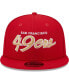 ფოტო #2 პროდუქტის Men's Scarlet San Francisco 49ers Main Script 9FIFTY Snapback Hat