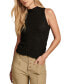 Фото #1 товара Women's Textured-Lace High-Neck Tank Top