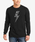 Фото #1 товара Men's Lightning Bolt Word Art Long Sleeve T-shirt