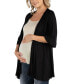 Фото #2 товара Open Front Elbow Length Sleeve Maternity Cardigan