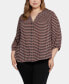 Фото #1 товара Plus Size Pintuck Blouse