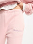 Pacsun script slogan wide leg co-ord joggers in silver pink