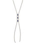 ფოტო #2 პროდუქტის Silver-Tone Triple Stone Lariat Necklace, 18" + 3" extender