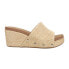 Фото #1 товара Corkys Summer Lovin Studded Wedge Womens Beige Casual Sandals 41-0244-RAFF