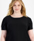 ფოტო #3 პროდუქტის Plus Size Tulip-Sleeve Top