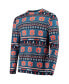 ფოტო #3 პროდუქტის Men's Navy Auburn Tigers Ugly Sweater Knit Long Sleeve Top and Pant Set