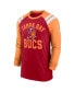 Фото #1 товара Men's Red, Orange Tampa Bay Buccaneers Classic Arc Raglan Tri-Blend Long Sleeve T-shirt