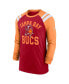 Men's Red, Orange Tampa Bay Buccaneers Classic Arc Raglan Tri-Blend Long Sleeve T-shirt