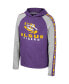 ფოტო #2 პროდუქტის Big Boys Purple LSU Tigers Ned Raglan Long Sleeve Hooded T-shirt