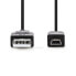 Фото #4 товара Nedis CCGB60300BK20 - 2 m - USB A - USB 2.0 - 480 Mbit/s - Black