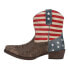 Фото #3 товара Roper American Beauty Ii Patriotic Cowboy Booties Womens Brown Casual Boots 09-0
