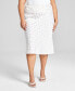 Фото #6 товара Trendy Plus Size Floral-Print Midi Skirt