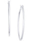 ფოტო #1 პროდუქტის Giani Bernini Large Skinny Hoop Earrings in Sterling Silver, 1.6", Created for Macy's