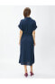 Фото #19 товара Oversize Midi Gömlek Elbise Kemerli