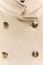 Фото #12 товара Двубортное пальто из смесовой шерсти ZARA