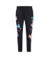 Women's Black Mickey Mouse Icons Expression Fleece Jogger