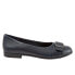 Фото #1 товара Trotters Aubrey T1850-400 Womens Black Wide Leather Ballet Flats Shoes 9