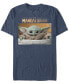 Men's Star Wars The Mandalorian The Child Big Eyes Portrait Logo Short Sleeve T-shirt Синий, S - фото #1