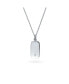 Фото #4 товара Bling Jewelry small Engravable Inspirational Word Live Love Laugh Dog Tag Pendant Necklace For Teen Women .925 Sterling Silver