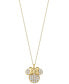 ფოტო #3 პროდუქტის Cubic Zirconia Minnie Mouse 18" Pendant Necklace in 18k Gold-Plated Sterling Silver