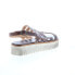 Фото #8 товара Bed Stu Ensley F395014 Womens Brown Leather Slip On Platform Sandals Shoes