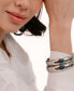 Simple Stackable Silver-Plated Bangle Bracelet Set