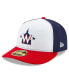 Фото #4 товара Men's White and Navy Washington Nationals Alternate 2020 Authentic Collection On-Field Low Profile Fitted Hat