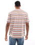 ASOS DESIGN relaxed t-shirt in multi coloured stripe