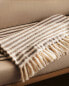 Striped cotton throw