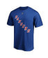 Фото #3 товара Men's Mika Zibanejad Blue New York Rangers Big and Tall Name and Number T-shirt