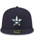 ფოტო #3 პროდუქტის Men's Navy Houston Astros Logo White 59FIFTY Fitted Hat