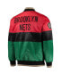 Men's Red and Black and Green Brooklyn Nets Black History Month NBA 75th Anniversary Full-Zip Jacket