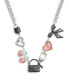 Фото #3 товара Faux Stone Signature Bowtique Charm Bib Necklace