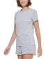 ფოტო #3 პროდუქტის Women's Cotton Short-Sleeve Crewneck T-Shirt