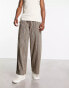 COLLUSION textured trouser in brown