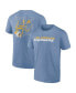 ფოტო #1 პროდუქტის Men's Powder Blue Los Angeles Chargers Big and Tall Two-Sided T-shirt