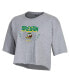 Women's Gray Oregon Ducks Boyfriend Cropped T-shirt