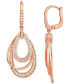 Nude Diamond Multi Layered Teardrop Orbital Drop Earrings (1-1/2 ct. t.w.) in 14k Rose Gold