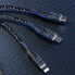 Фото #8 товара 3w1 Przewód kabel przejściówka z USB na USB-C microUSB Lightning 120W 1m srebrny