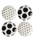 Фото #1 товара on the Dot Assorted Tidbit Plates 4 Piece Set, Service for 4