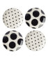 on the Dot Assorted Tidbit Plates 4 Piece Set, Service for 4